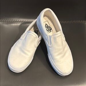 Vans White Slip-On Shoes